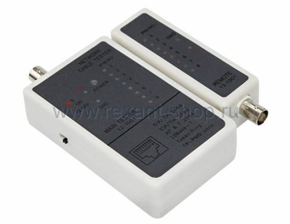 Фотография товара 'Rexant Тестер Кабеля RJ-45+BNC 12-1001'