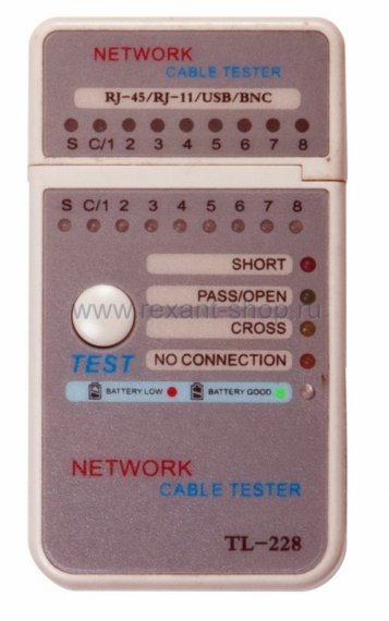 Фотография товара 'Rexant Тестер Кабеля "мини" RJ-45+RJ-11 (HT-C004), (HT-228) 12-1010'