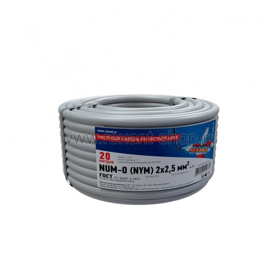 Фотография товара 'Rexant Кабель NUM-O (NYM) 01-8702-20'