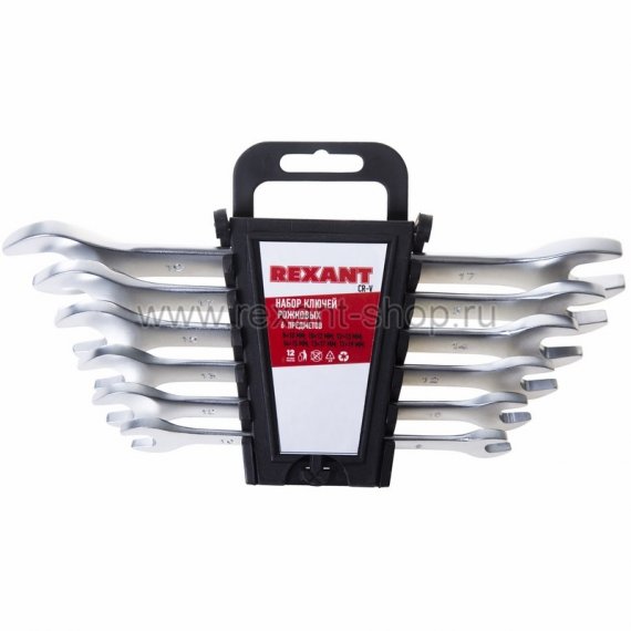 Фотография товара 'Rexant Набор ключей рожковых 8-19 мм 6 предметов 12-5843'