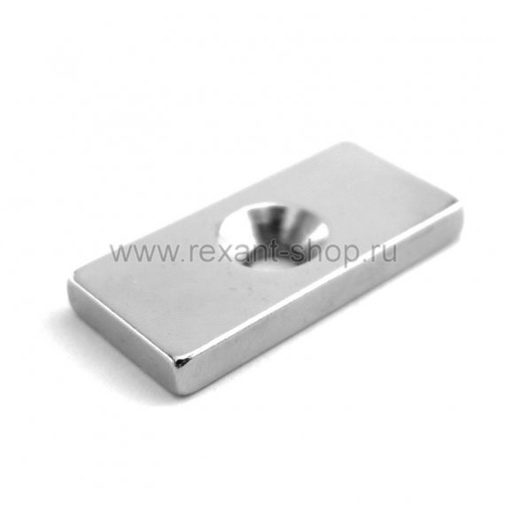 Фотография товара 'Rexant Неодимовый магнитный прямоугольник 20х10х3 мм 72-3702'