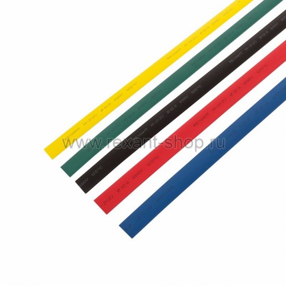 Фотография товара 'Rexant Набор термоусадочной трубки 12,0/6,0 мм 29-0162'