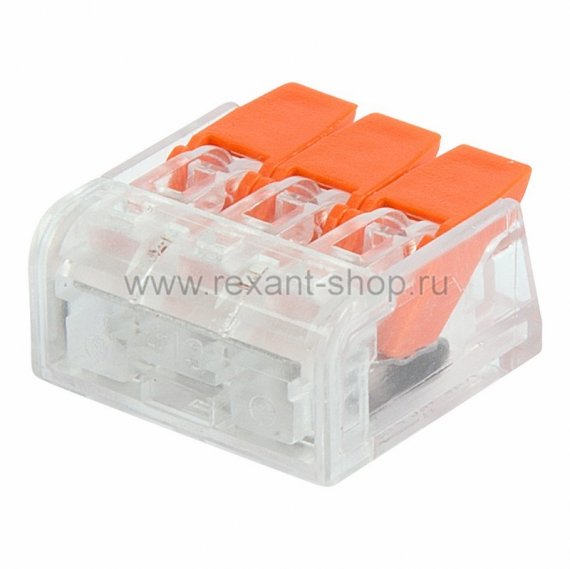 Фотография товара 'Rexant Универсальная компактная клемма, 3-проводная 07-5203'