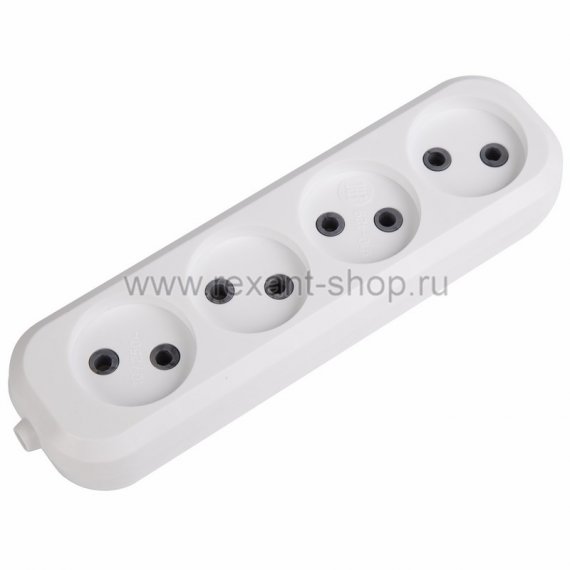 Фотография товара 'Rexant Колодка 4 гнезда без заземления 11-8715'