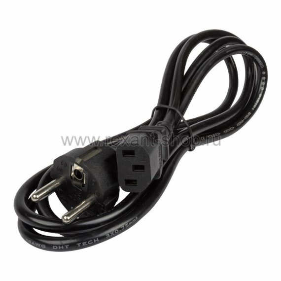 Фотография товара 'Rexant Шнур сетевой, евровилка - евроразъем С13 11-1126-9'