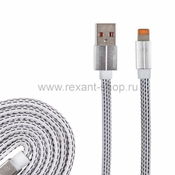 Фотография товара 'Rexant USB кабель для iPhone 5/6/7/8/X моделей 18-1979-9'