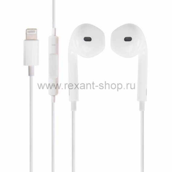 Фотография товара 'Rexant Bluetooth-наушники с микрофоном и разъёмом Lightning 18-2010-9'