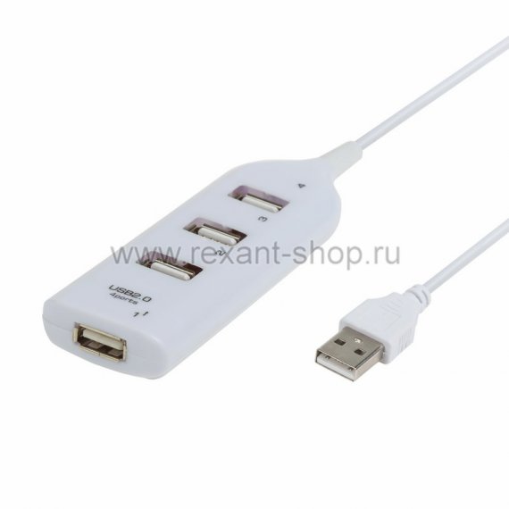 Фотография товара 'Rexant Разветвитель USB 2.0 на 4 порта 18-4105-1'