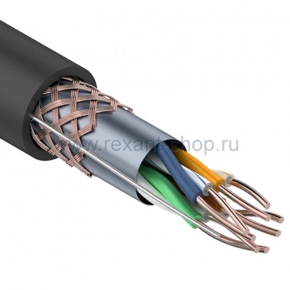 Фотография товара 'Rexant Кабель SFTP 4PR 24AWG CAT5e 01-0344'