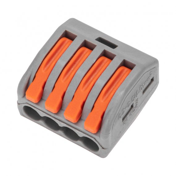 Фотография товара 'Rexant 07-5254-4 Универсальная клемма СМК 222-414, 4-проводная'