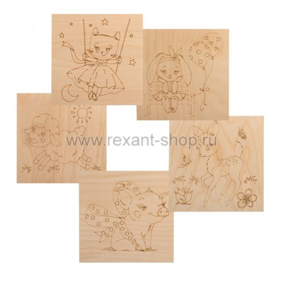 Фотография товара 'Rexant Доски для выжигания «Зверюшки» 12-0933'