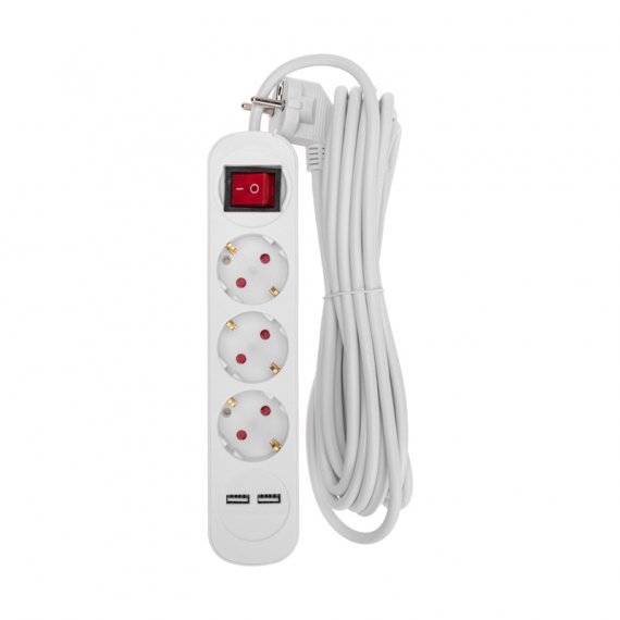 Фотография товара 'Rexant 13-4017Удлинитель STANDARD 3 гнезда, 5м, 3х1,0мм?, с/з'