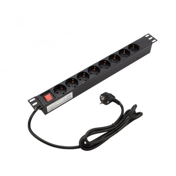 Фотография товара 'Rexant 04-0309 Блок розеток 19", 1U, 10А, 8 розеток'