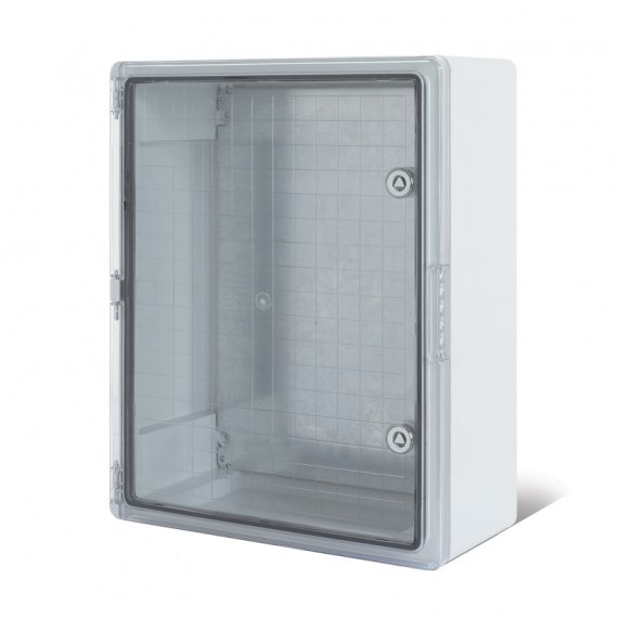 Фотография товара 'Rexant 11-0411 Корпус пластиковый ЩМПп с прозрачной дверцей и монтажной панелью 350х250х150мм'