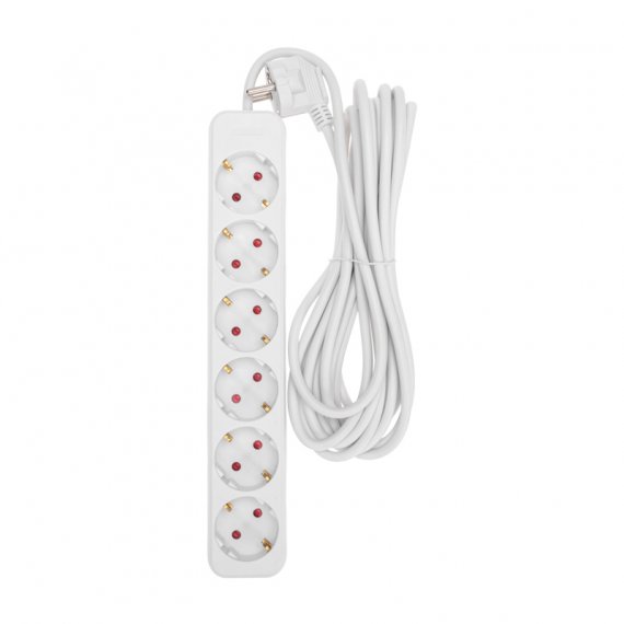 Фотография товара 'Rexant 13-4045 Удлинитель STANDARD 6 гнезд, 5м, 3х1,0мм?, с/з'