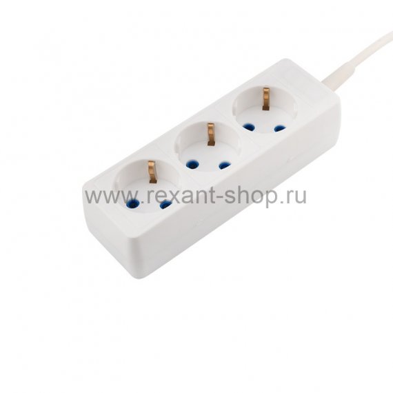 Фотография товара 'Rexant Удлинитель 3 гнезда 1,5 м 3х0,75 мм, 11-2416'