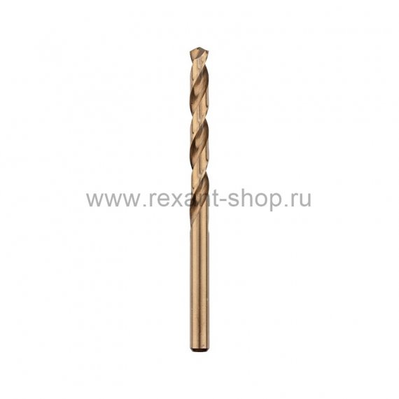 Фотография товара 'Rexant Сверло по металлу 5 мм «Кобальт» (сталь HSS-Co 5% M35 P6M5K5), DIN 338 , 91-0507'