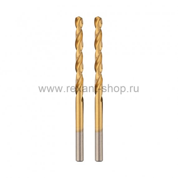 Фотография товара 'Rexant Сверло по металлу 2,5 мм «Стандарт+» (P6M5 M-2), DIN 338, 91-0522'