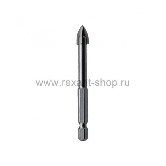 Фотография товара 'Rexant Сверло по стеклу и керамике 8 мм 4 грани шестигранный хвостовик, 91-0650'