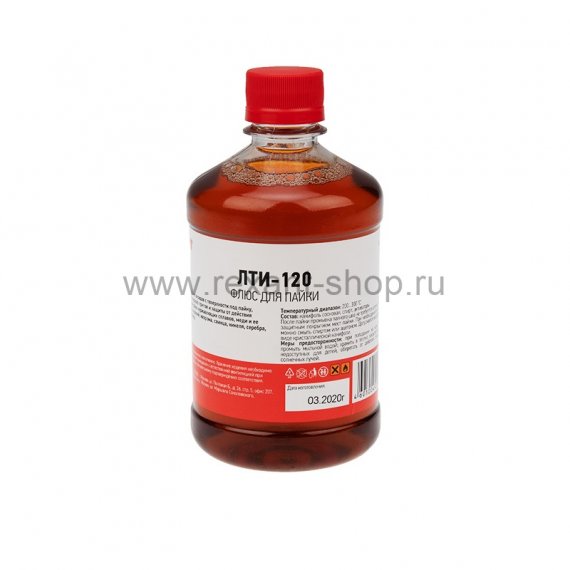 Фотография товара 'Rexant Флюс для пайки REXANT, ЛТИ-120, 500 мл, 09-3628'