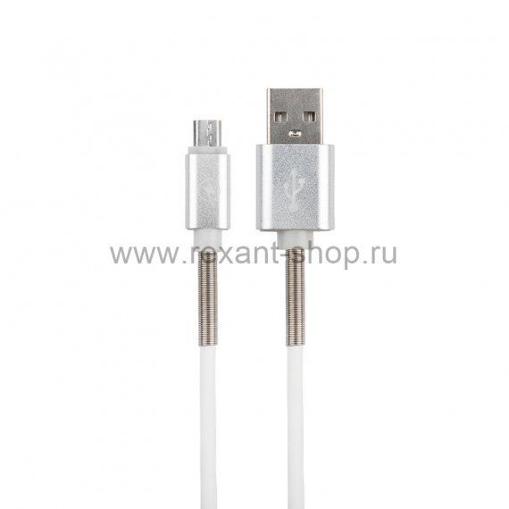 Фотография товара 'Rexant USB кабель для iPhone 5/6/7/8/Х моделей, 1 метр (с пружиной) , 18-7011'