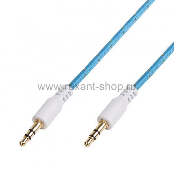 Фотография товара 'Rexant Аудиокабель AUX 3.5 мм в тканевой оплетке 1 м, 18-4072'