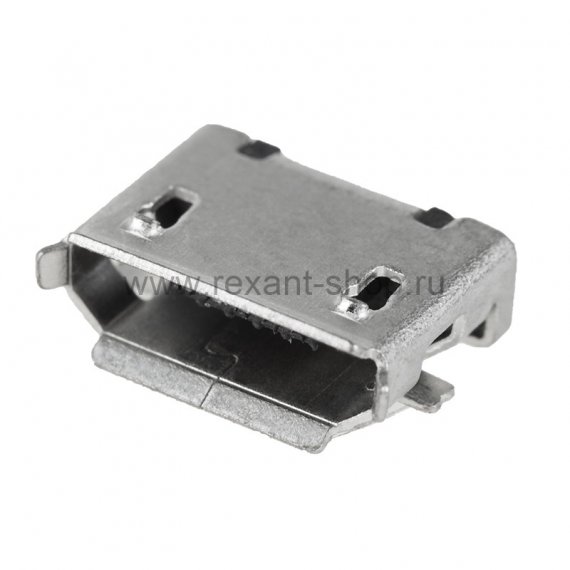 Фотография товара 'Rexant Разъем гнездо micro USB 5S B на плату, 05-0005-9'