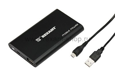 Фотография товара 'Rexant Портативное зарядное устройство Power Bank 2 100 mAh USB , 30-0210'