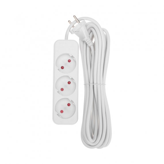 Фотография товара 'Rexant 13-4008 Удлинитель STANDARD 3 гнезда, 5м, 2х1,0мм?, б/з'