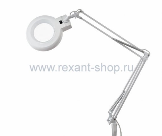 Фотография товара 'Rexant Лупа на струбцине круглая настольная 5Х с подсветкой 31-0011'