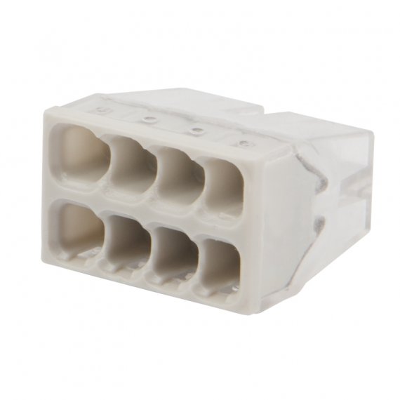 Фотография товара 'Rexant 07-3215-6 Экспресс-клемма СМК 2273-208, 8-проводная 0.5-2.5 мм?'