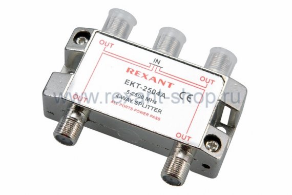 Фотография товара 'Rexant ДЕЛИТЕЛЬ ТВ краб 5-2500 МГц 05-6203'