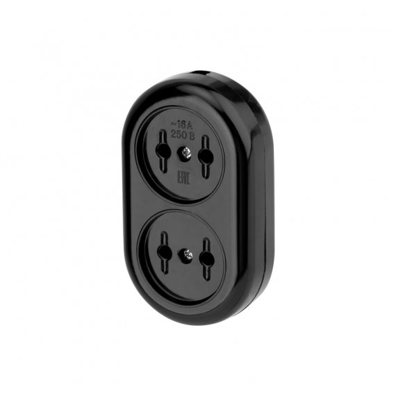 Фотография товара 'Rexant 11-8981 Колодка 2 гнезда карболитовая б/з 16 А'