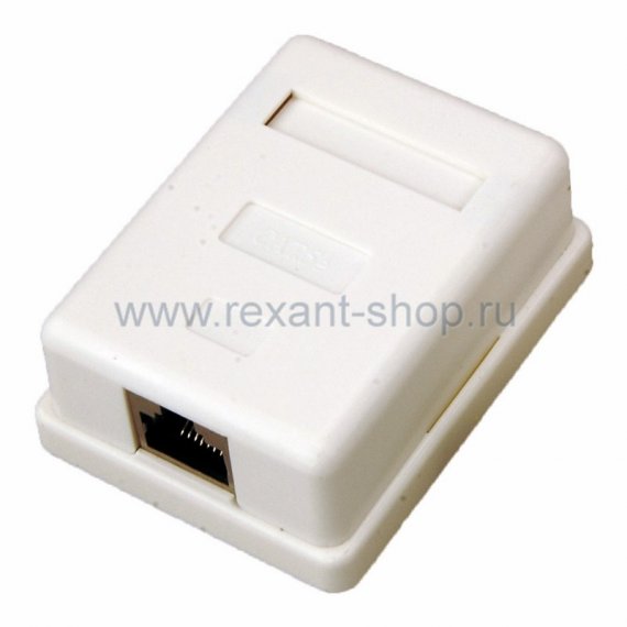 Фотография товара 'Rexant Компьютерная розетка -1 RJ-45 CAT5e 03-0122'