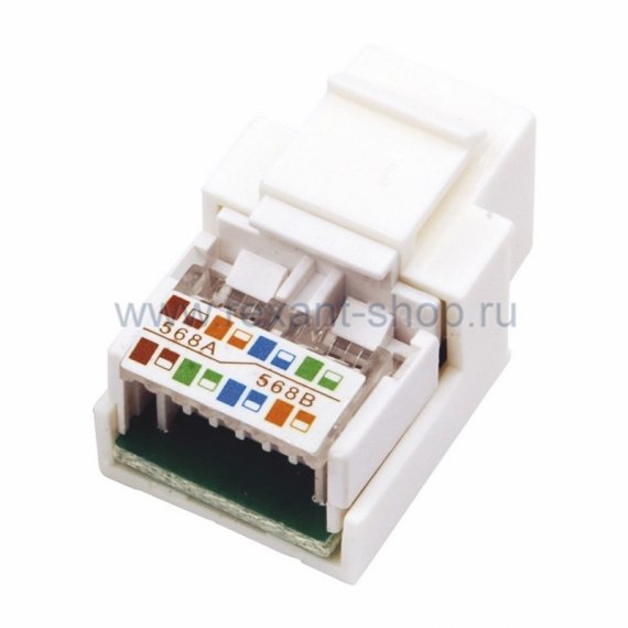 Фотография товара 'Rexant Гнездо вставка RJ-45 (Keystone Jack) CAT5e 03-1011'