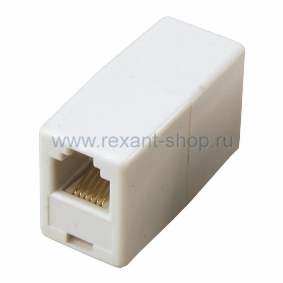 Фотография товара 'Rexant Телефонный проходник (гнездо-гнездо) 6P-6C 03-0023'