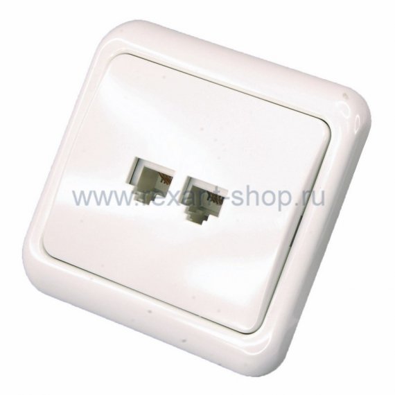 Фотография товара 'Rexant Телефонная розетка внутренняя - 2 6P-4C 03-0010'
