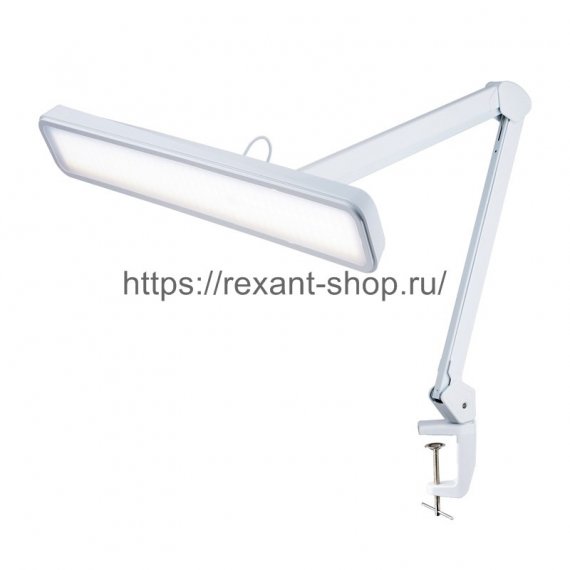 Фотография товара 'Rexant Лампа настольная бестеневая на струбцине ECO light, 324 SMD LED с диммером, 31-0410'
