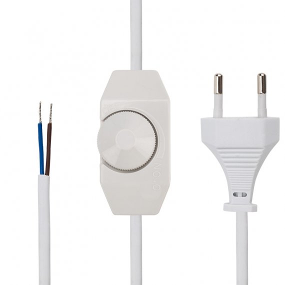 Фотография товара 'Rexant Сетевой шнур с диммером, 2х0,75 мм?, 2 м, 11-1139'