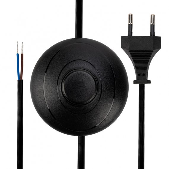 Фотография товара 'Rexant Сетевой шнур с напольным переключателем 2х0,75 мм?, 2,5 м, 11-1144'