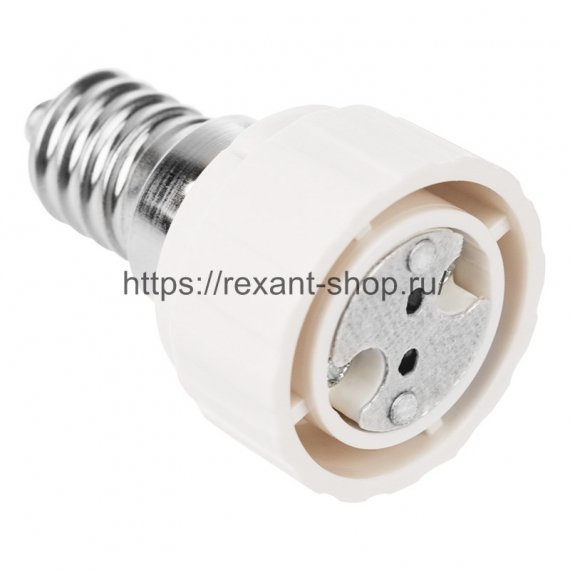 Фотография товара 'Rexant Переходник цокольный E14-GU5.3, 11-8824'