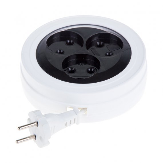 Фотография товара 'Rexant Удлинитель STANDARD рулетка 3 м, 3 гнезда, 2х0.75 мм?, б/з, 11-7224'