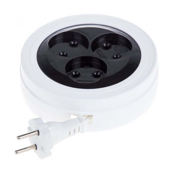 Фотография товара 'Rexant Удлинитель-рулетка STANDARD 5 м, 3 гнезда, 2х0.75 мм?, б/з, 11-7225'