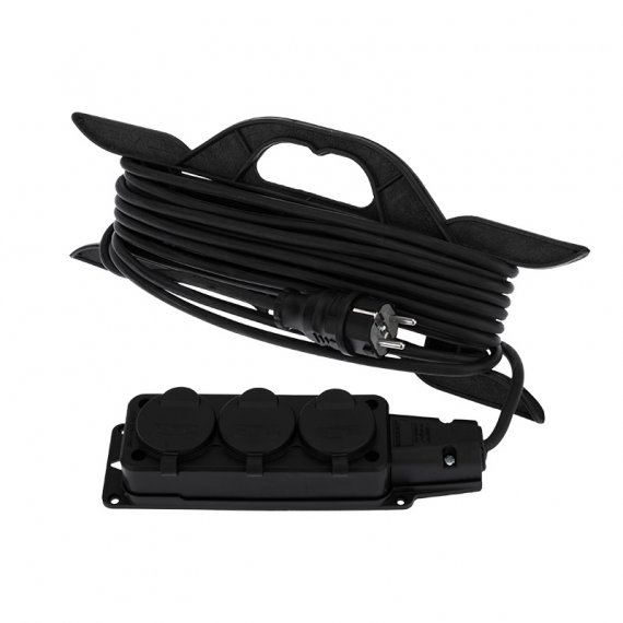 Фотография товара 'Rexant Удлинитель-шнур на рамке 3х1.5, 10 м, 3 гнезда, морозостойкий, с/з, 16 А, 3500 Вт, IP44, 11-7080'