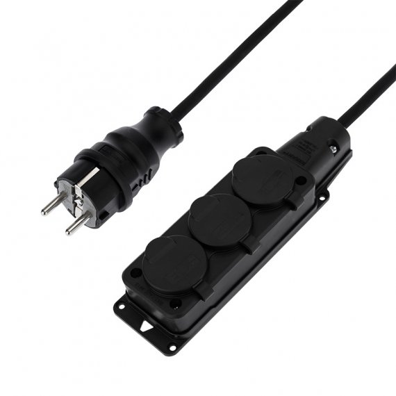 Фотография товара 'Rexant Удлинитель-шнур на рамке 3х1.5, 30 м, 3 гнезда, морозостойкий, с/з, 16 А, 3500 Вт, IP44, 11-7082'