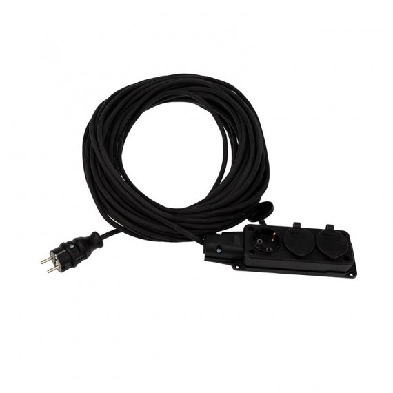 Фотография товара 'Rexant Шнур-удлинитель морозостойкий 20 метров 3 гнезда КГ 3х1.5 мм, 11-5463'