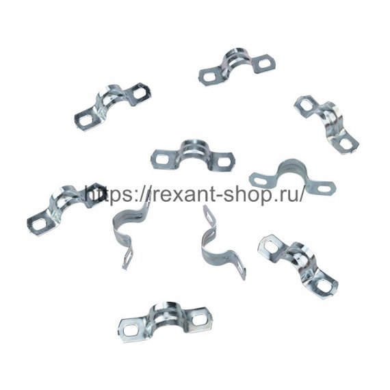 Фотография товара 'Rexant Скоба СМД 12-13 REXANT двухлапковая для металлорукава, ? 8 мм, 28-1024-2'