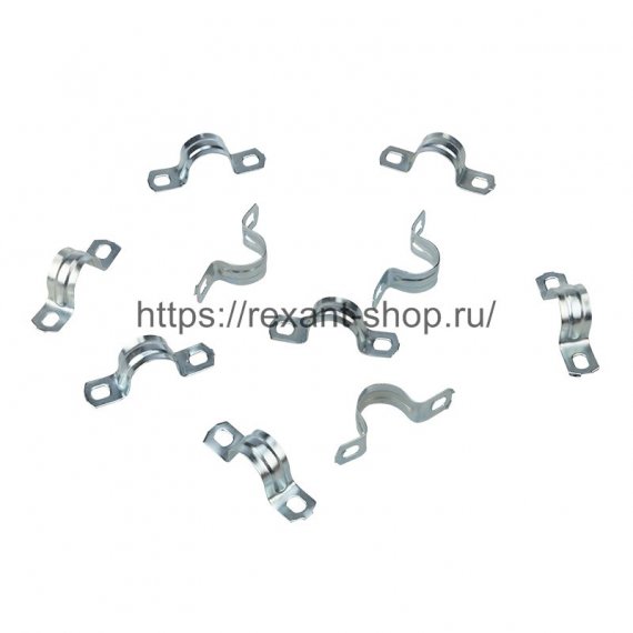 Фотография товара 'Rexant Скоба СМД 16-17 REXANT двухлапковая для металлорукава, ? 12 мм, 28-1026-2'