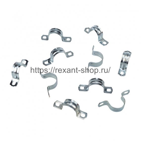Фотография товара 'Rexant Скоба СМД 21-22 REXANT двухлапковая для металлорукава, ? 18 мм, 28-1027-2'