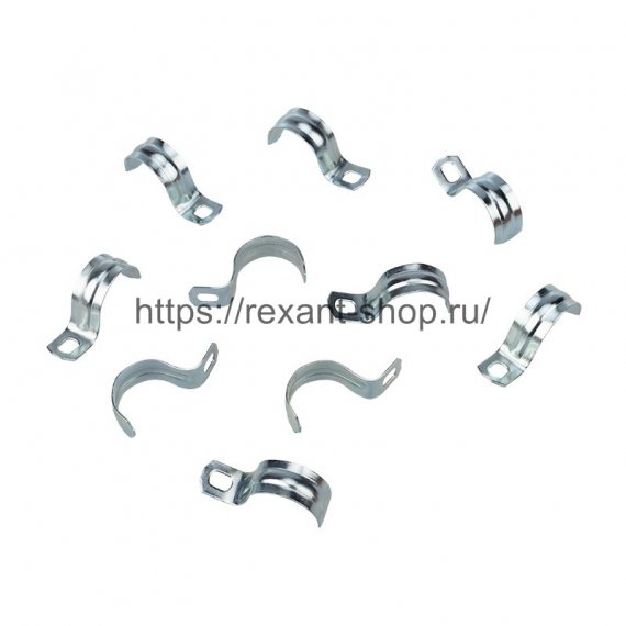 Фотография товара 'Rexant Скоба СМО 25-26 REXANT однолапковая для металлорукава, ? 20/22 мм, 28-1013-2'